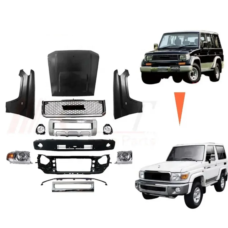 

KLT car accessories body kit for land cruiser79 fj75 fj79 kit face lif front bumper lc70 75 76 78 80