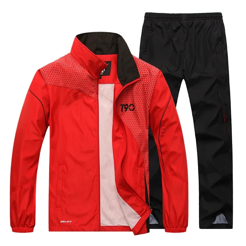 Men\'s Tracksuit New Spring Autumn Sets Long Sleeve Casual Sportswear Suit Male Jacket+Pants 2 Pieces Running Sweatsuit