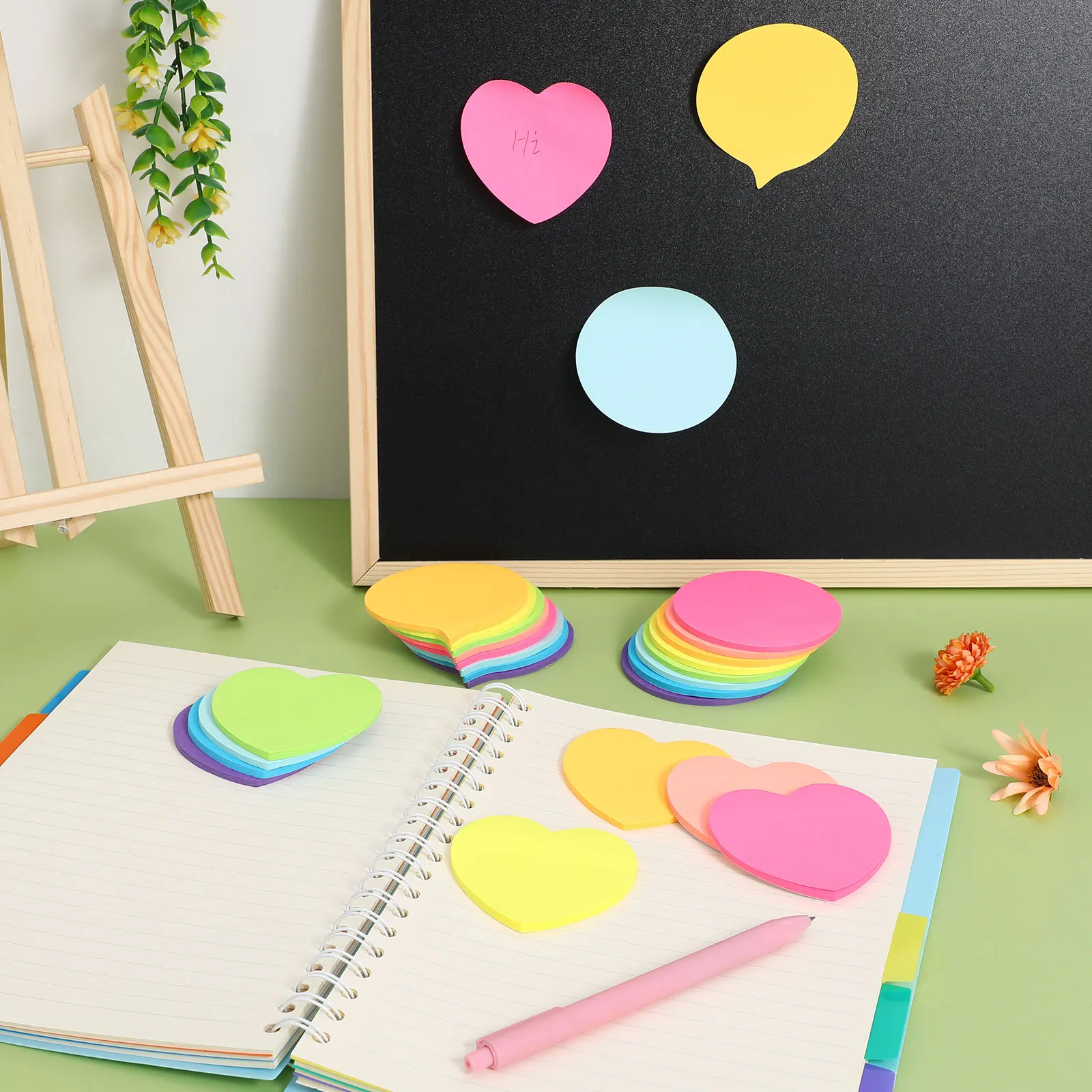 Cute Mini Notepad Stickers For Kids Small Memo Bulk Colored Note Pads Adhesive Reminder Notes For Students School Supplies Heart