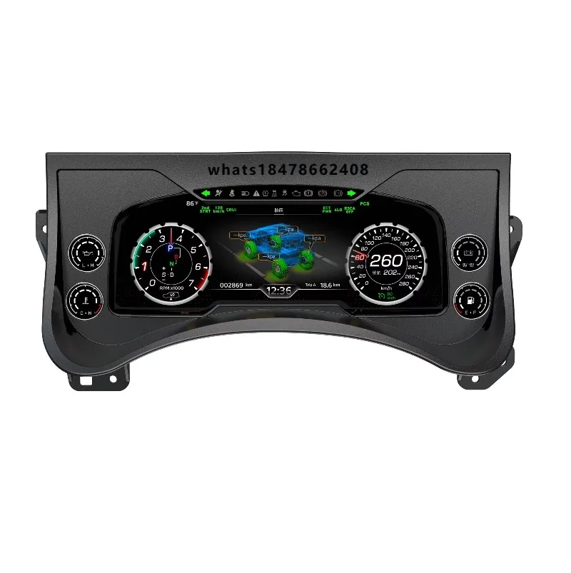

12.3'' Digital LCD Instrument Dash Screen Cluster for Hummer H2 2004-2007 LCD Dashboard Instrument Display