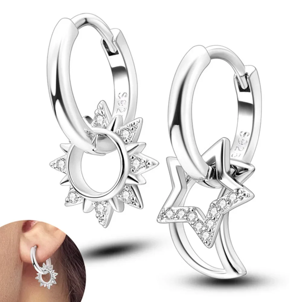 Earring 925 Silver for Women Heart Earring Pumpkin Coach Earrings Silver Women\'s Star Butterfly Earrings Jewelry