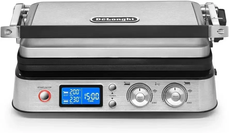 DeLonghi-Stainless Steel Contact Grill and Open Barbecue, All Day Combination, CGH1020D, America