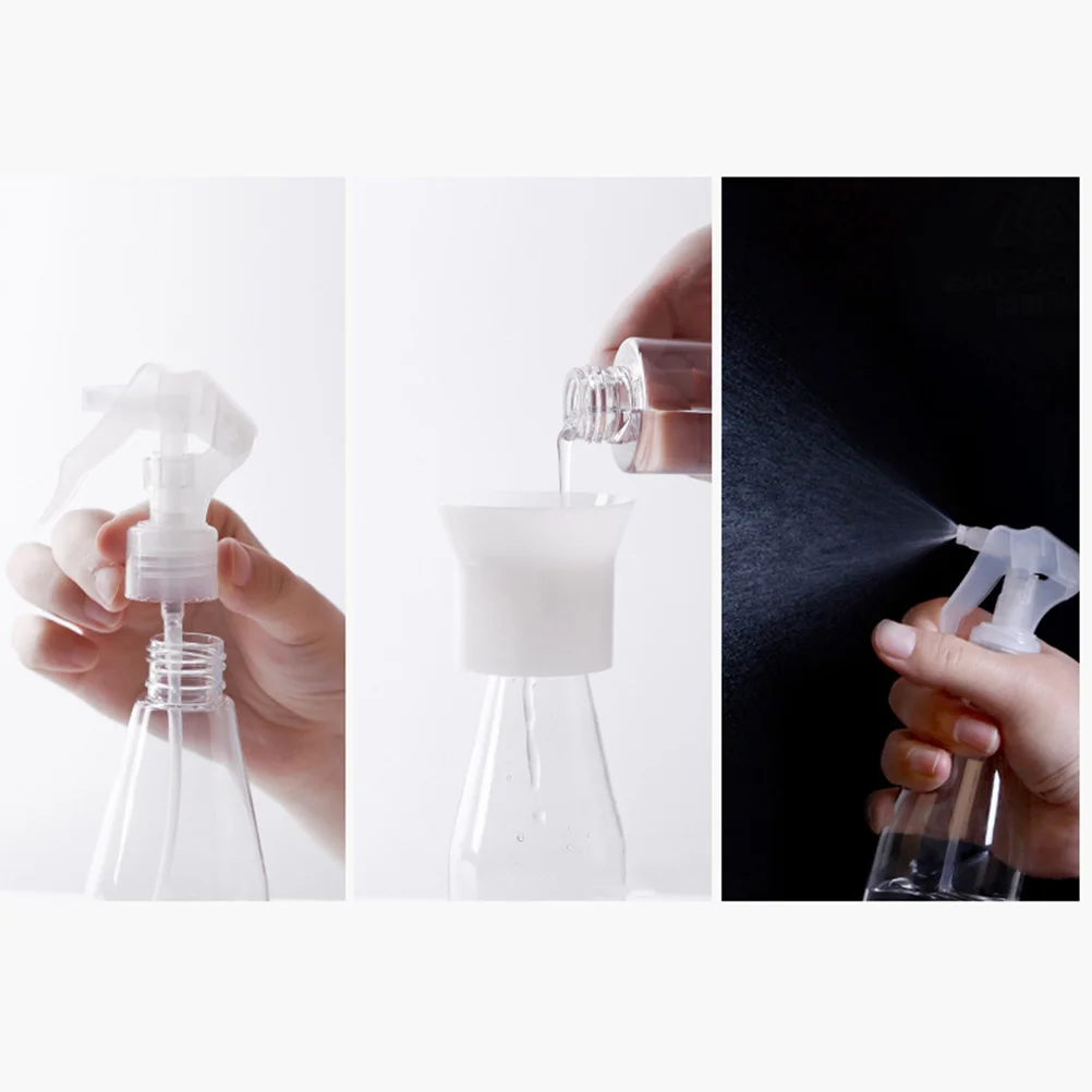3 ชิ้นขวดสเปรย์แอลกอฮอล์แบบรีฟิลได้โปร่งใสเครื่องพ่นน้ำสำหรับดูแลพืชทำความสะอาดบ้านล้างหน้าต่างเหล็กเหล็ก