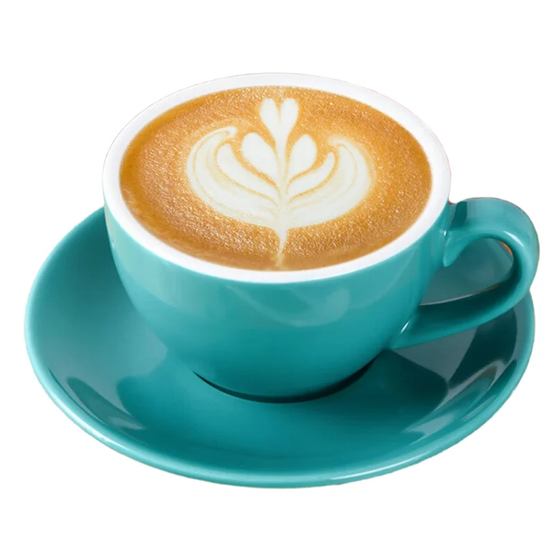 

ABVT-Minimalist 220Ml Coffee Cup Solid Color With Base Couple Mug European Style Tea Cup Latte