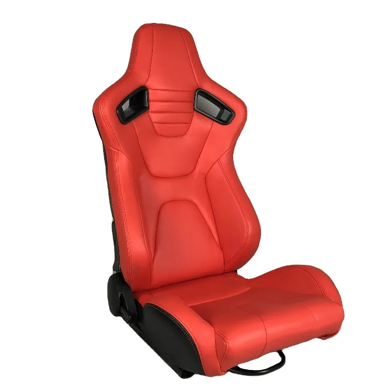 

Pepper Red PVC Adjustable with Single/Double Slider Racing Seat Car Seat