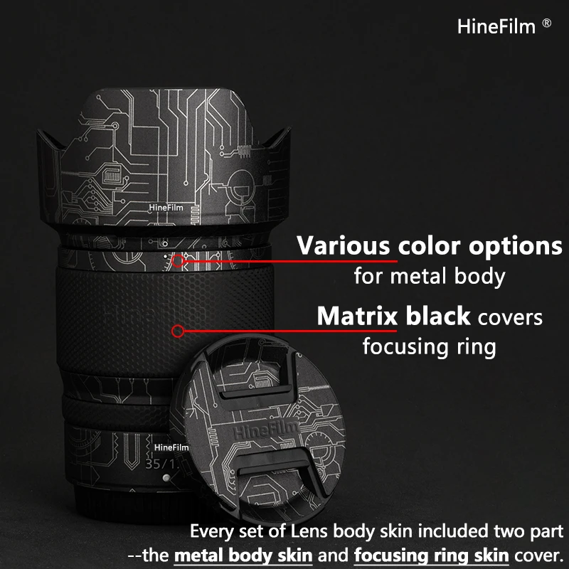 Hinefilm Skin для Nikon Z 50mm f1.4 Наклейка на объектив Nikkor Z 35mm f1.4 Наклейки на объектив 50 f1.4 Wrap Z50F1.4 Наклейка 50 1.4