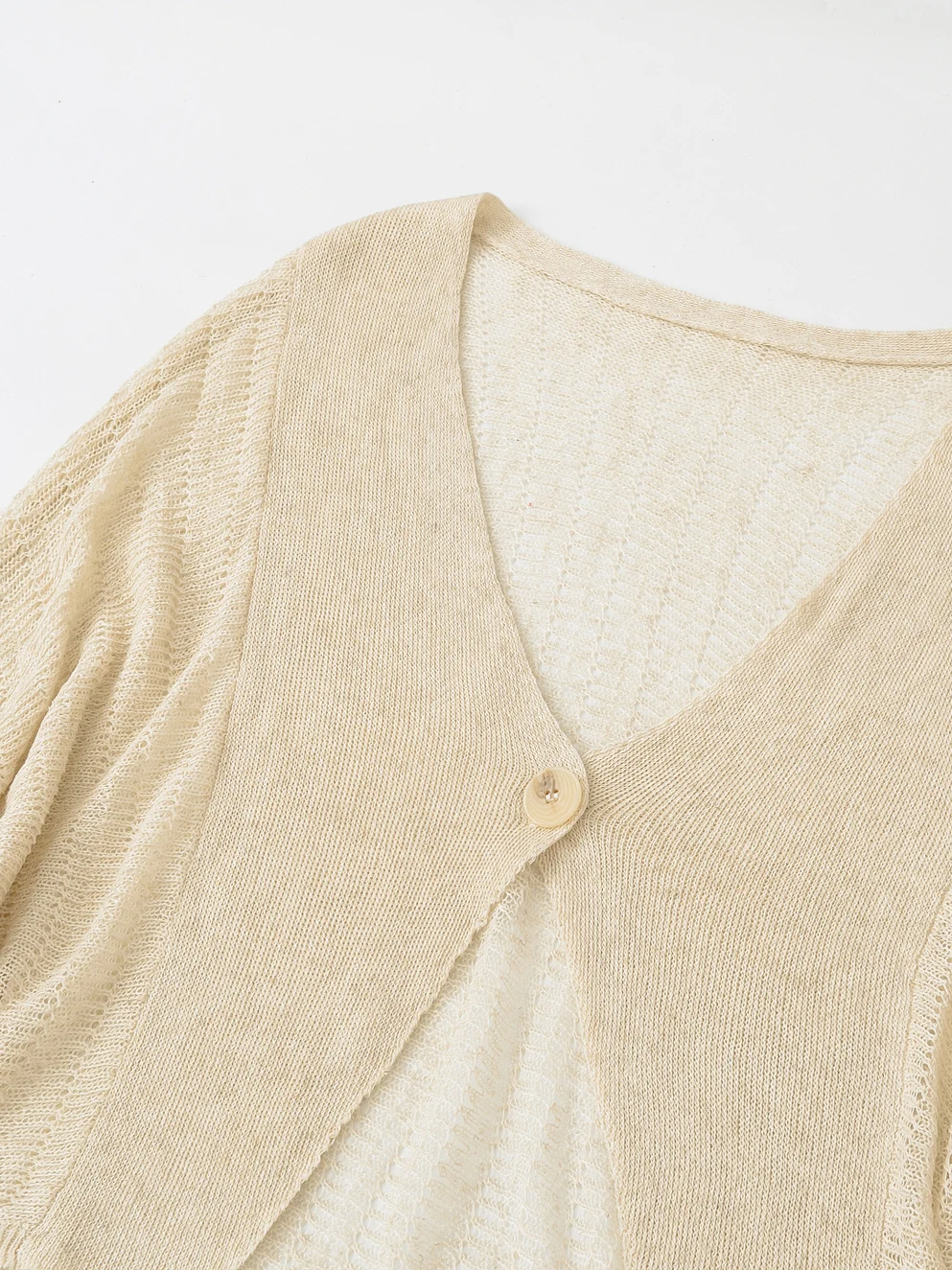 

Ретро V-Ne ажурный трикотажный кардиган женский свободный утягивающий льняной накидка Long Sve French Sle Faion женская одежда