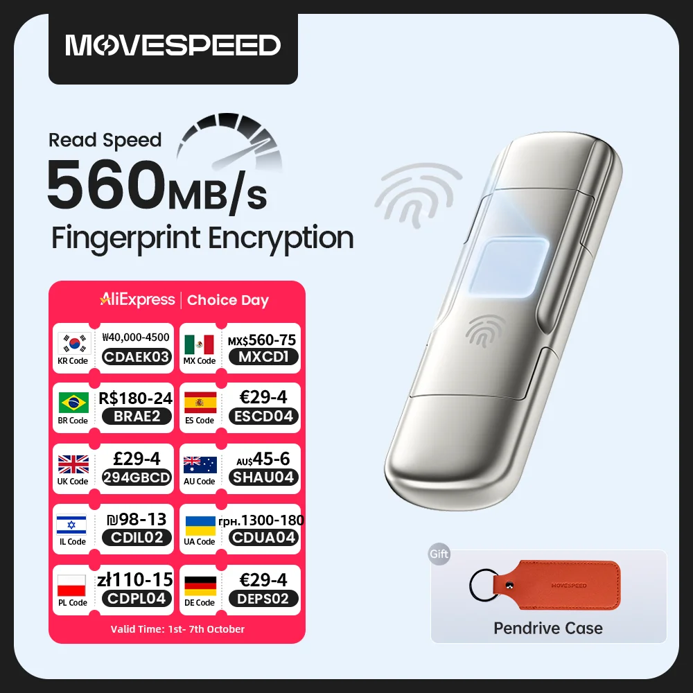 yZ[zMOVESPEED USB3.2 \bhXe[gyhCu AES256 & wÍ 520MB/s USB ^Cv C Gen 2 tbVhCu 1TB 512GB 256GB 128GB
