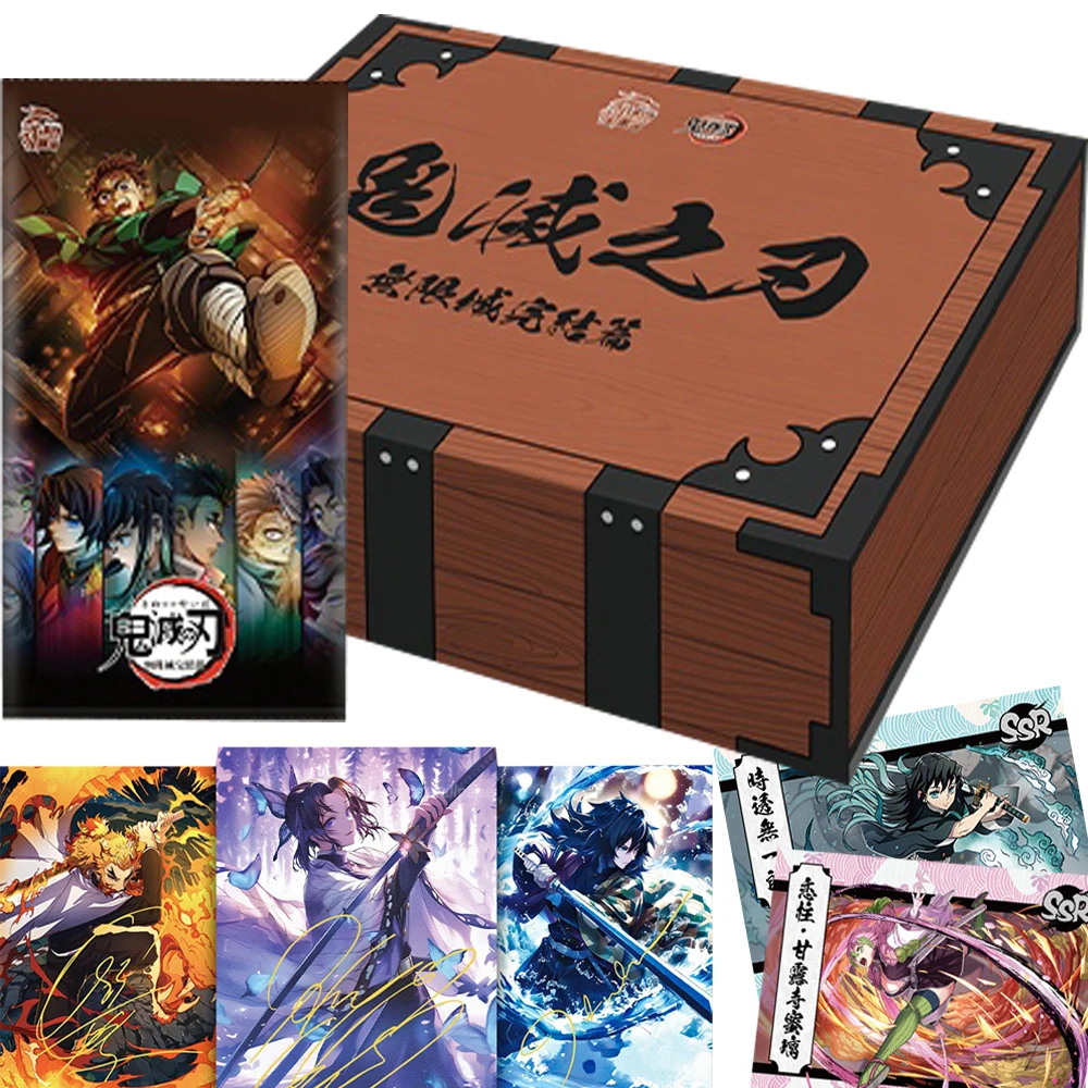 

Demon Slayer Collection Card Anime Kamado Tanjirou Agatsuma Zenitsu Rare Limited Travel Diary Philatelic Cards Children Toy Gift