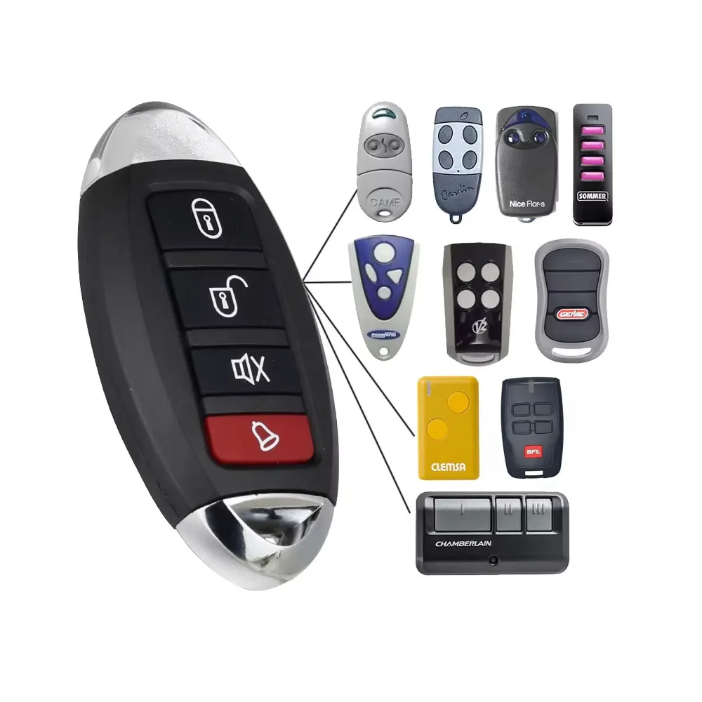 

280-915 MHz Copy Code Universal 4 keys Wireless remote control Multi-brand compatibility Full frequency duplication garage door