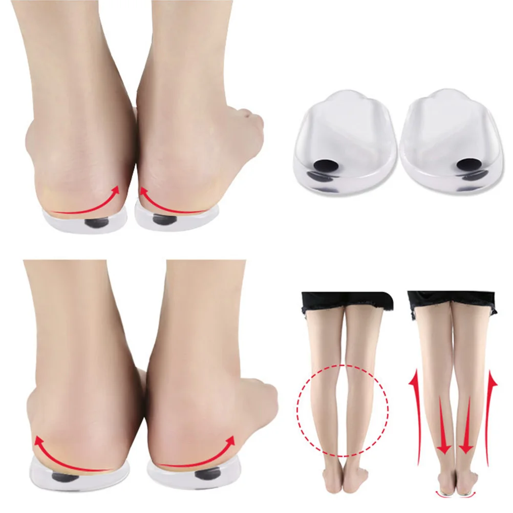 

2 Pairs Heel Pad Shoe Pads Lift Inserts Practical Insoles Unisex Correction Half
