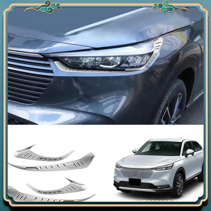 

Latest Car Front Headlights Eyebrows Eyelids Cover Trim Eyelash Head Light Lamp Stickers Replacement For Honda HRV HR-V Vezel 20