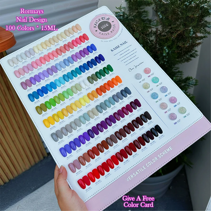 Rormays Saturated gel Polishing 100PCS Mixed Semi permanent Immersion UV LED Whitening Shining Color Nail Salon Summer gel 15ML