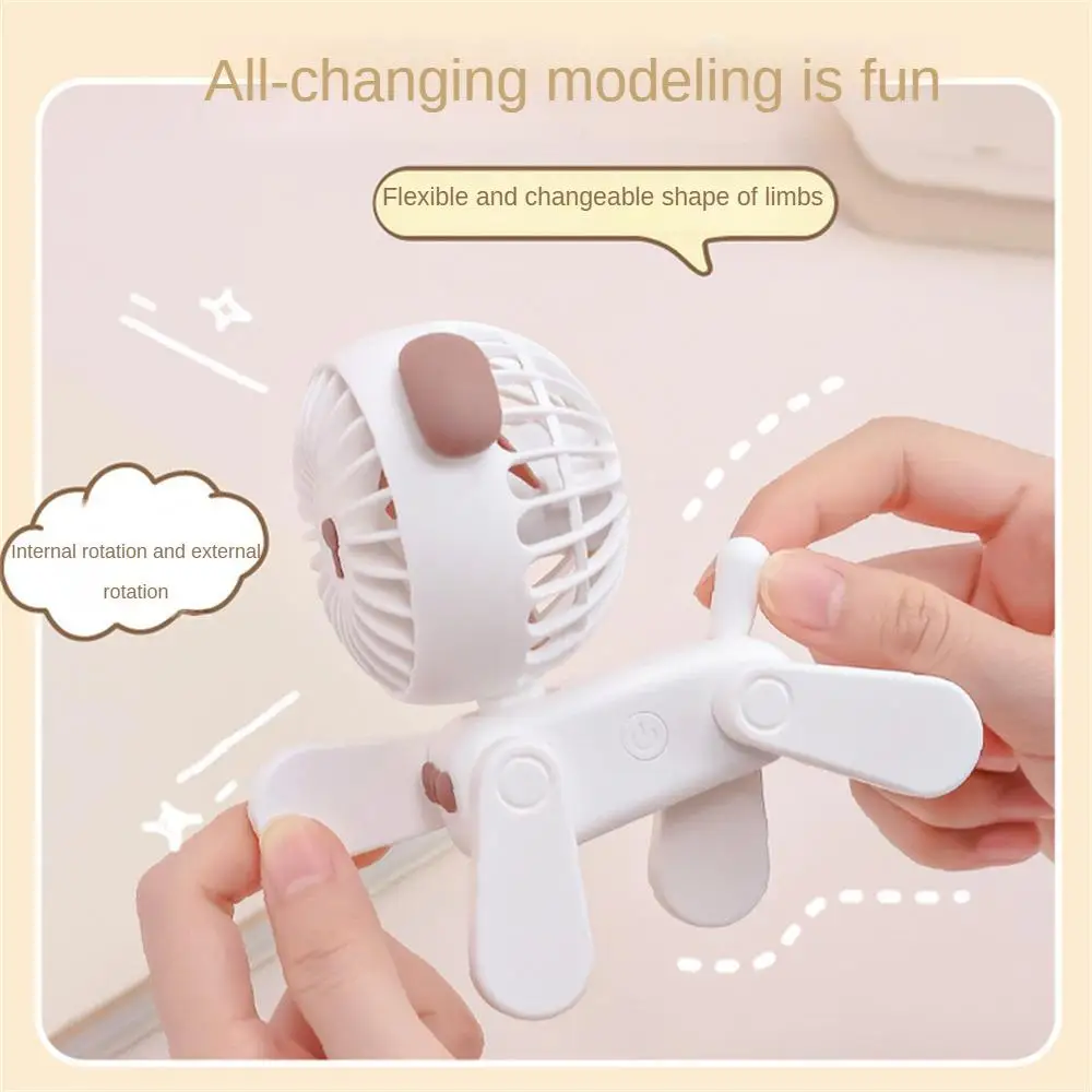 Desktop Decoration Fans Cute Pet Dog Rechargeable Usb Small Electric fan Cute Girl Mini Desktop Student Dormitory Decoration Fan