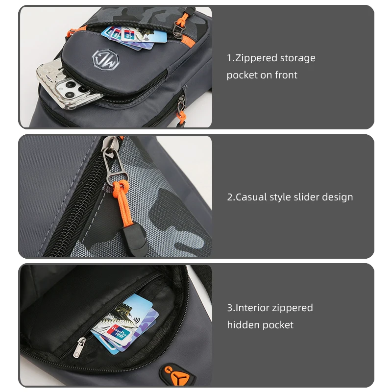 Car Logo Camouflage Men Slanted Shoulder Bag Chest Crossbody Storage Bag For Morris Garages MG HS 2025 6 3 5 7 TF ZR ZS HS view 3