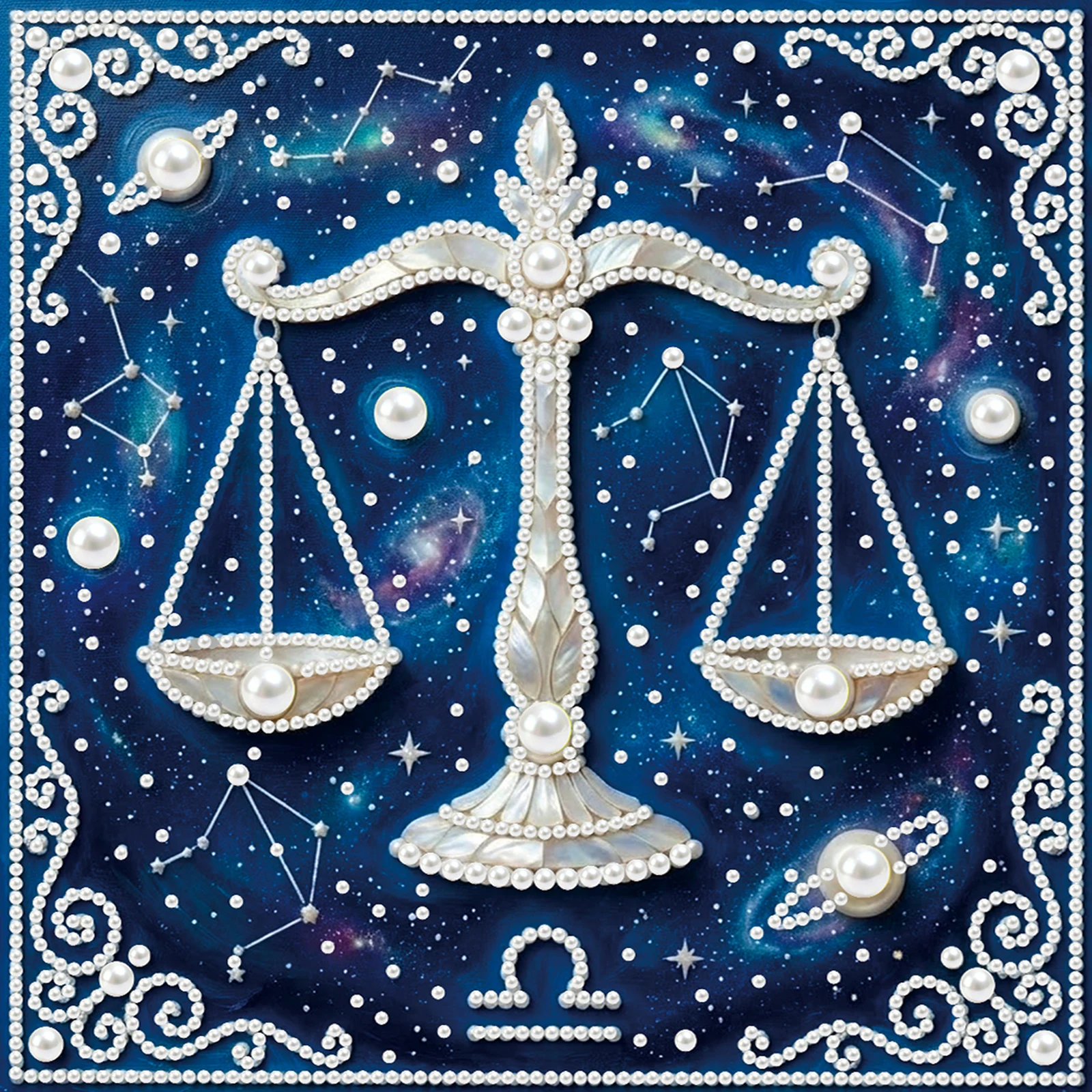 

DIY Constellation Pearl Painting Kit for Adults Beginners Gift Idea Home Wall Decor Pearl Art Painting 25x25cm With Frame