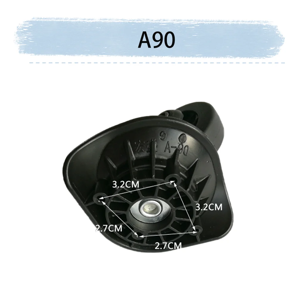 Substituição universal da roda da mala, amortecedor, suave, silencioso, rotativo, acessórios, rodas, rodízios, para HongSheng A90