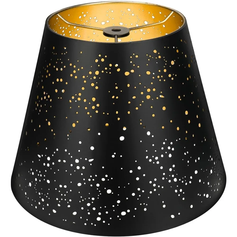 

small lamp shade, barrel metal etching process lampshade for table lamp and floor light, 6x10x7.5 inch, spider