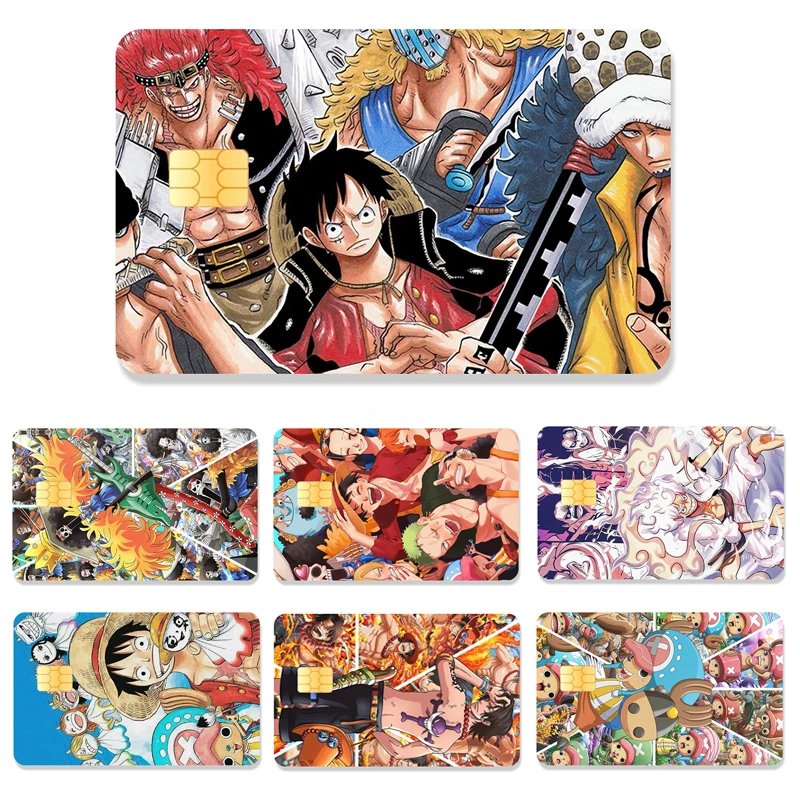 Cartoont Stickers One Piece Card Sticker Credit Card Chip Creativity Fashion Cartoont Kawaii Stickers Big and Small Chip