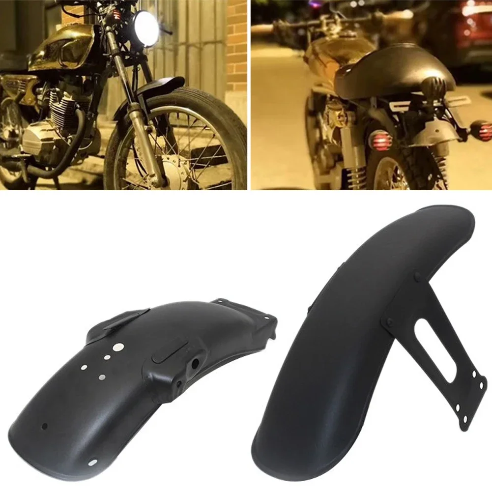 Universal Motorcycle Front wheel Fender Retro Black \Chrome Tire Position Mudguard Splash Guard For Honda CG125 GN125 Cafe Racer