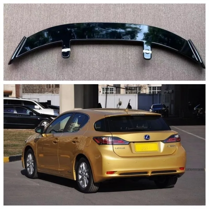 For Lexus CT200H Car Spoiler ABS Plastic Car Roof Spoiler Rear Tail Lip Wing Car Hatchback Universal CT200H Car Wing