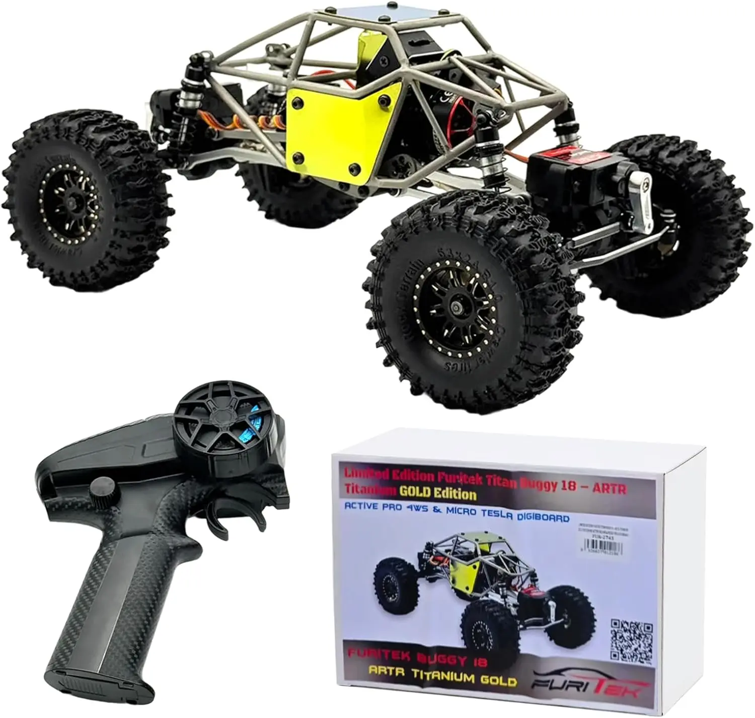 Remote Control Car RC Car for Adults 1:18 Scale with 4-Wheel Steering and Digital Dashboard Board - Gold Edition Ready-to-Run Car for Hobbyists
