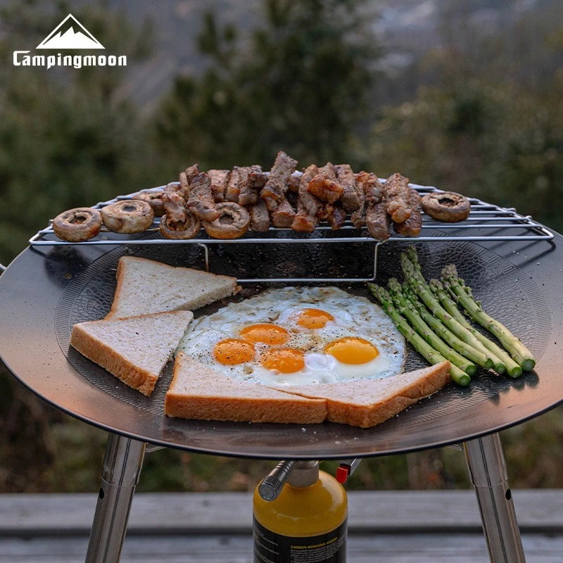 CAMPINGMOON GRW-30 Scott Companion 304 الفولاذ المقاوم للصدأ صينية الخبز الملحقات شبكة تخزين المواد الغذائية