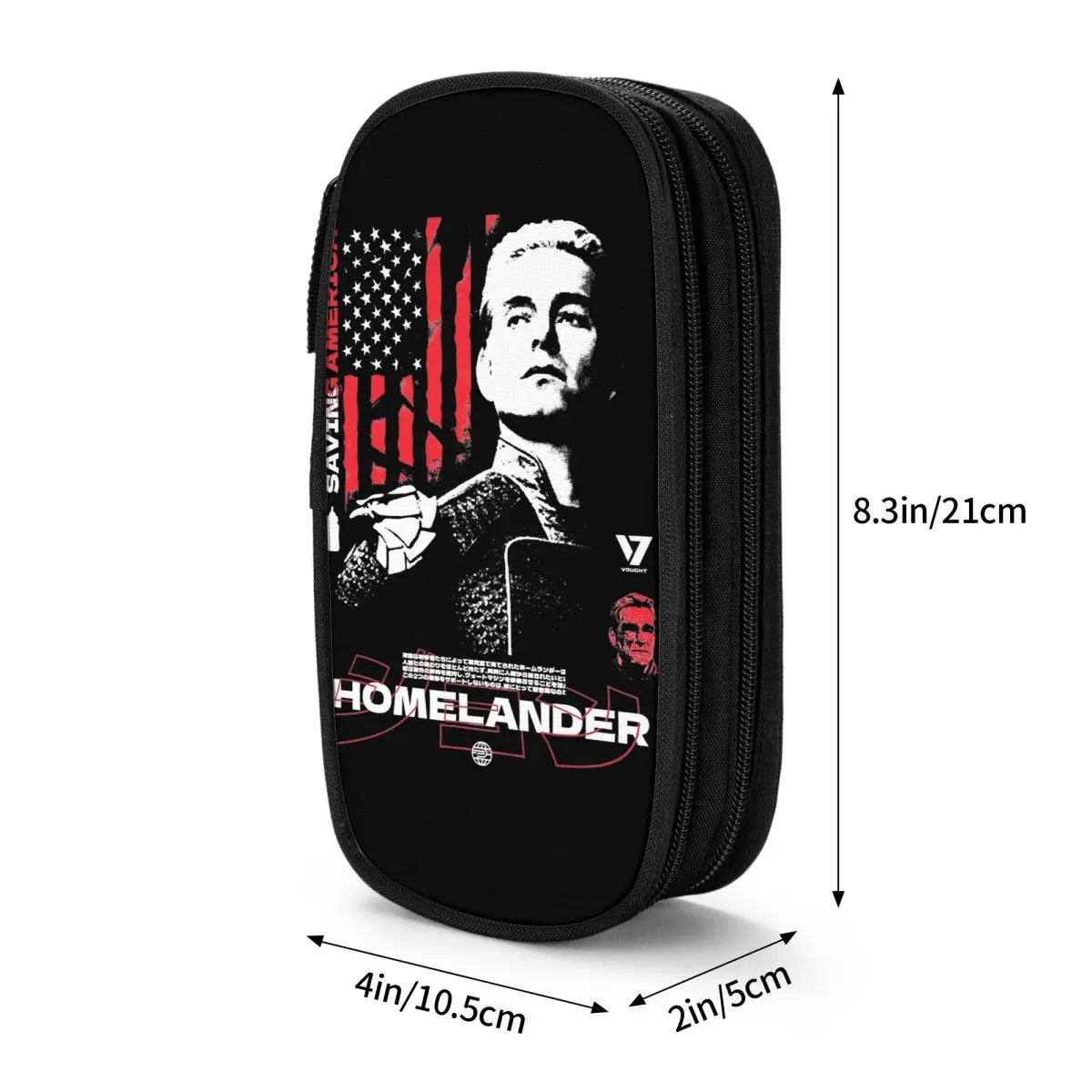 Neu die Jungen Homelander sparen Amerika Feder mäppchen Bleistift box Stift Box große Aufbewahrung taschen Schul bedarf Reiß verschluss Briefpapier