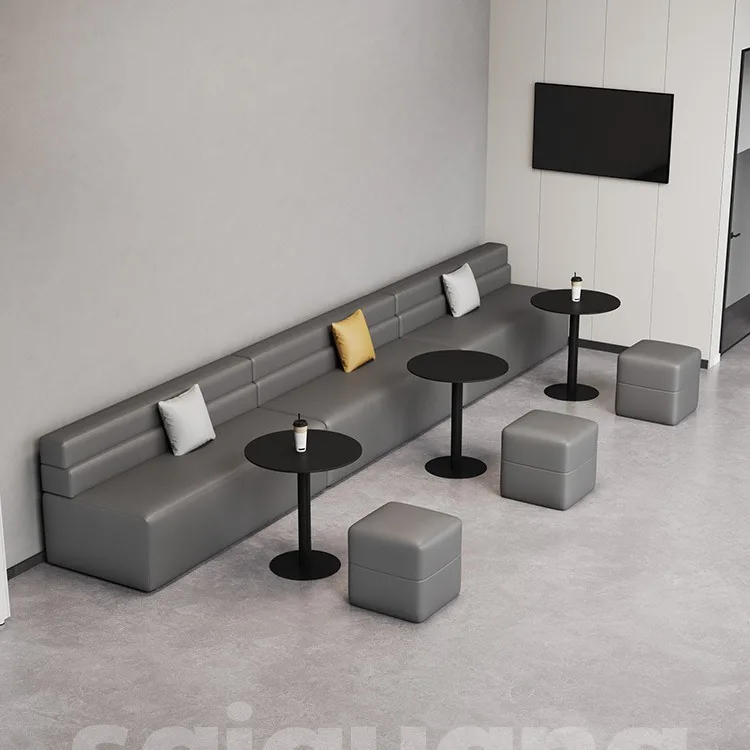 Office leisure lounge area sofa corner hall negotiation banking company front desk store reception wall booth