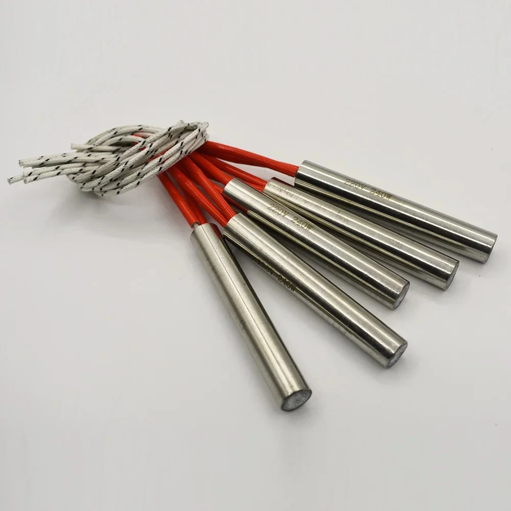 5pcs 220V 12mm Dia. Electric Cartridge Heater 12x60 10x20 12x100 12x120 12x150 12x200mm Stainless Steel Tubular Heating Element