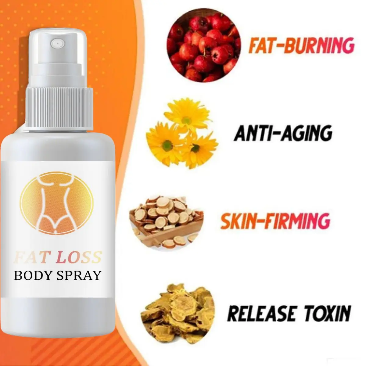 

Fat Burner Spray Let Body Sexy Oil Weight Loss Slimming Spray Break Down Fat Burner Slimming Firming Cellulite Reducing