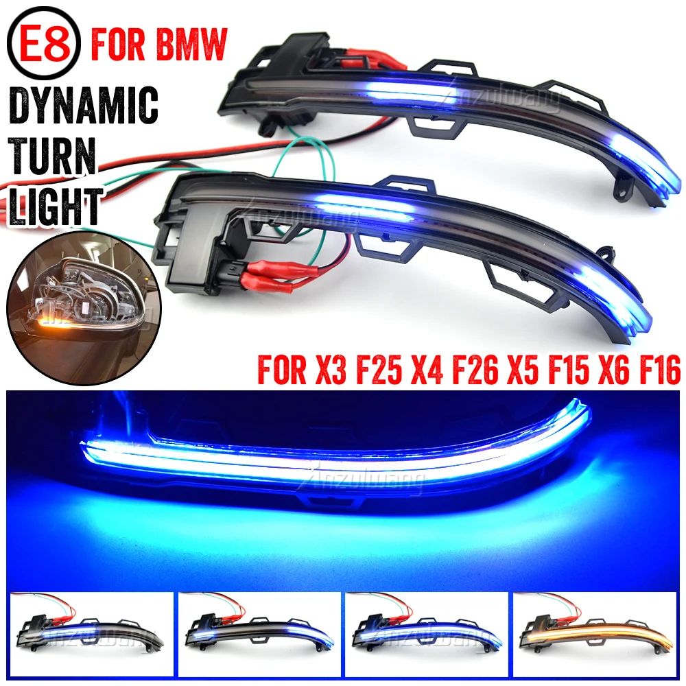 

Smoked Lens Side Mirror Sequential Turn Signal Light For BMW X3 F25 X4 F26 X5 F15 X6 F16 2014-2018 LED Dynamic Blinker