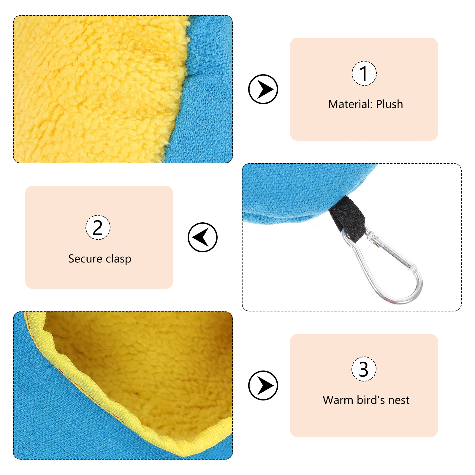 

Warm Bird Cozy Hideaway Safe Conure House Parrot Tent Sleeping Parrot Birds Hammock Outdoor Nest Play House Pet