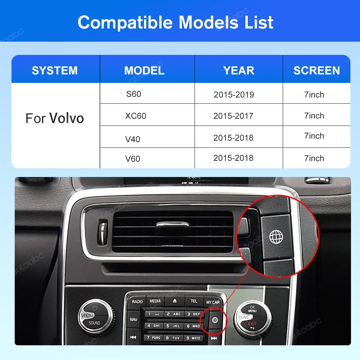 Draadloze Carplay Airplay Decoder Box voor Volvo V40 V60 S60 XC60 V70 XC70 S80 Scherm Upgrade Android Auto Mirror Link GPS Module