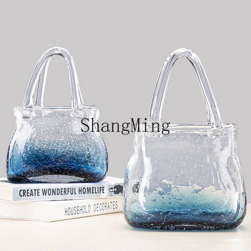 LXY creative light luxury living room flower arrangement Internet celebrity transparent glass decoration