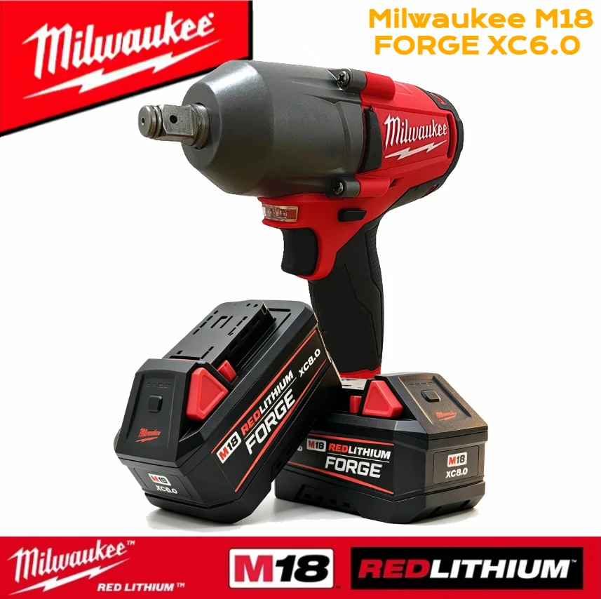 

Milwaukee M18 REDLITHIUM FORGE XC8.0 18V 8.0Ah Battery, Reliable Power Source for Cordless Impact Wrenches and Ratchets