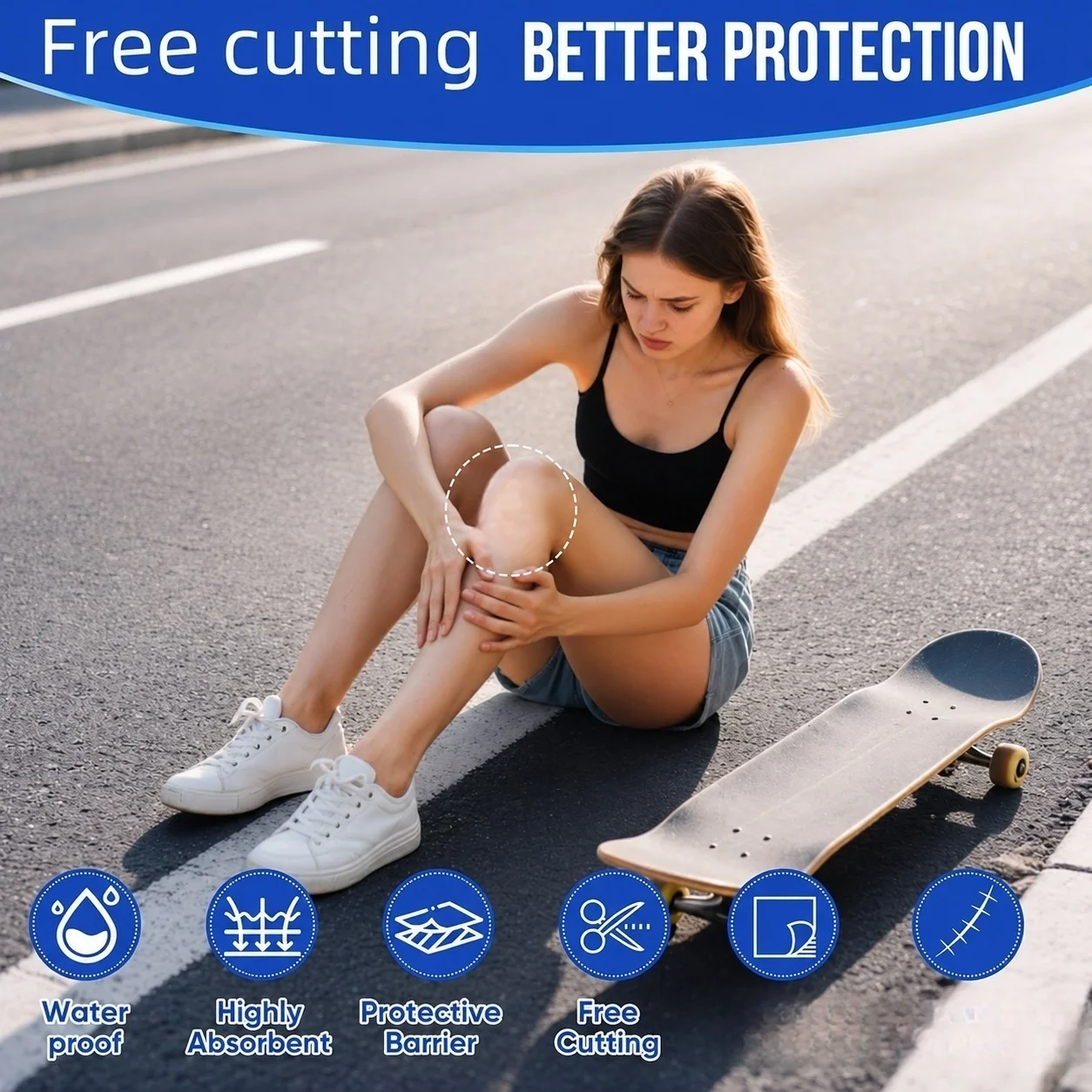 Breathable Wound Care Dressing Roll, Cut to Any Size, Gentle on Skin, Helps Wound Recovery, Value Pack.