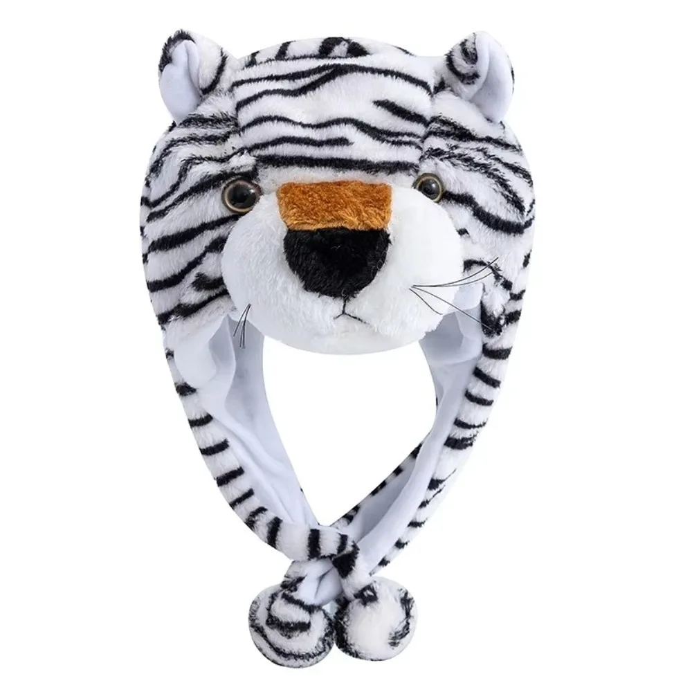 Kawaii Panda Animal Earflap Cap Tiger Pig Plush Beanies Animal Shape 3D Ear Protection Hat Men