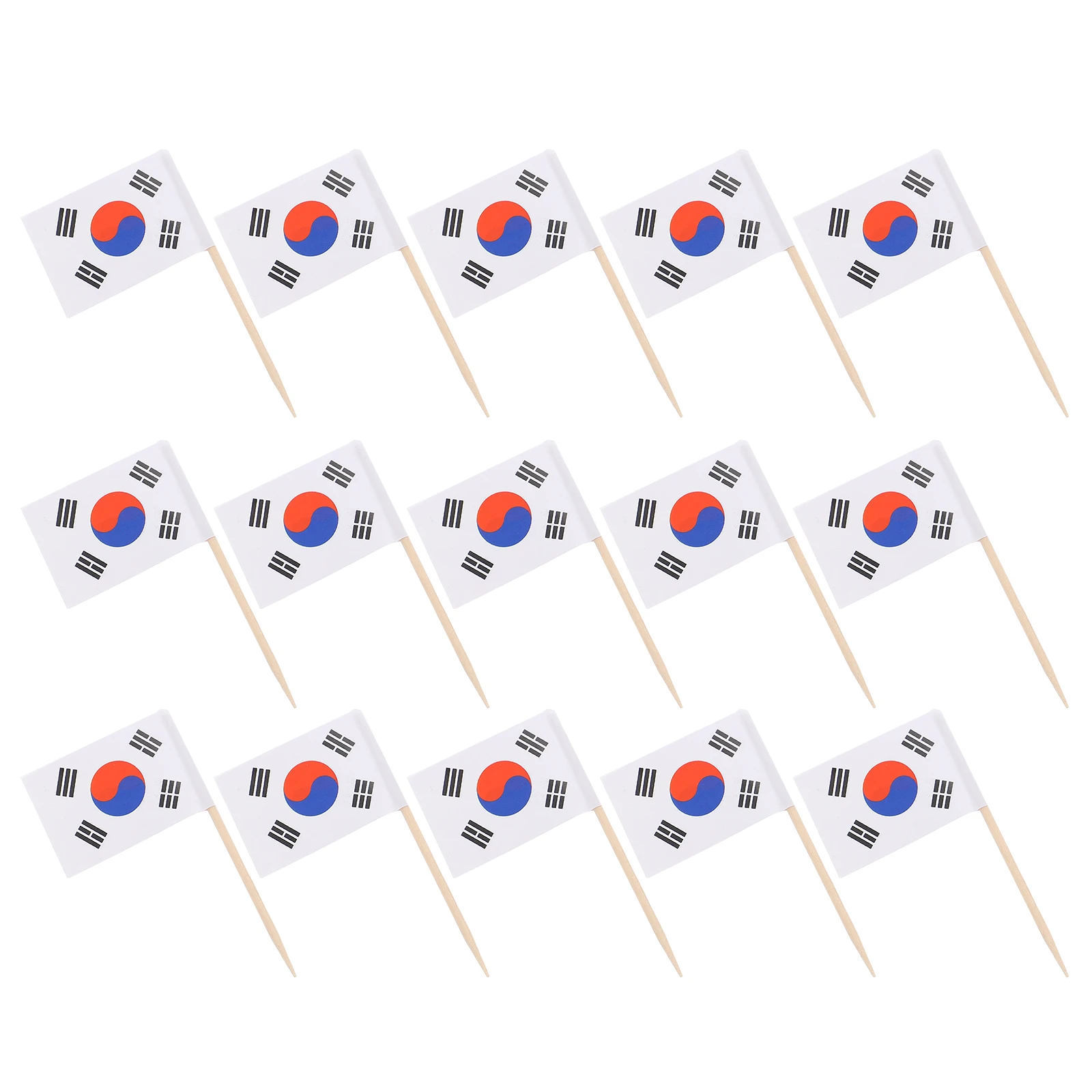 

200 Pcs Flag Toothpicks Decorative Picks Dessert Cocktail Party Supplies Wooden Cocktail Toppers Skewers Cake Toppers