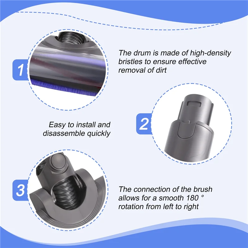 

B45C для беспроводного пылесоса Dyson V6, DC58, DC59, DC61, DC62, DC74 с зелеными светодиодами, аксессуары для щетки для пола