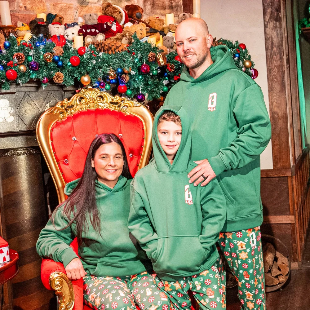 جديد الخريف الشتاء هوديي البيسبول نمط الحياة 101 عيد الميلاد الأسرة حفلة البلوز الأطفال الكبار المتضخم قميص طويل الأكمام #4