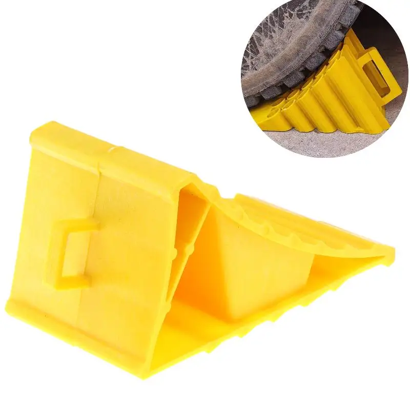【1Pcs Anti Slip Tire Stop Block Portable Car Wheel Chock Heavy Duty Parking Wedge Truck Trailer RV Safety Vehicle Accessory】
