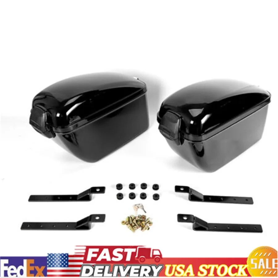 لهوندا فيوري الظل دراجة نارية الصلب جذع السرج حقيبة الأمتعة كروزر أسود جديد