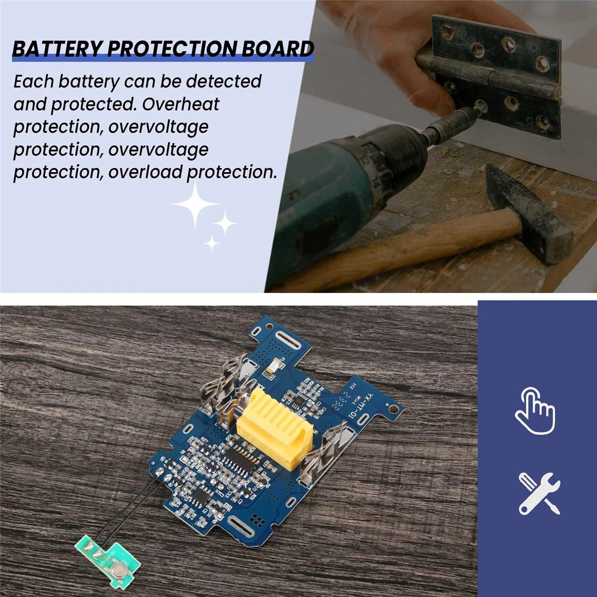 BL1830 Li-Ion Battery PCB Charging Protection Board for 18V Power Tool BL1815 Bl1850 BL1860 LXT400