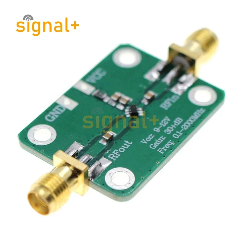 0.1-2000MHz 32dB Gain Broadband Low Noise High Frequency LNA RF Amplifier Module For FM HF VHF/UHF