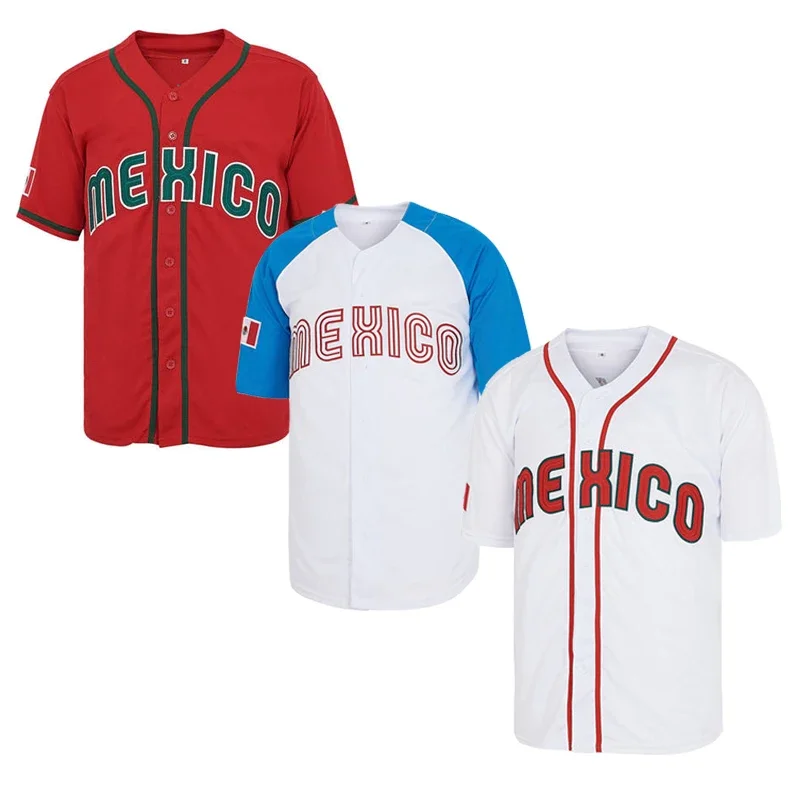 Baseball Jersey Sewing Embroidery 34 Mexico 7 URIAS 56 AROZARENA Jerseys Sports Outdoor Red White Blue Sleeve 2023 World WBC