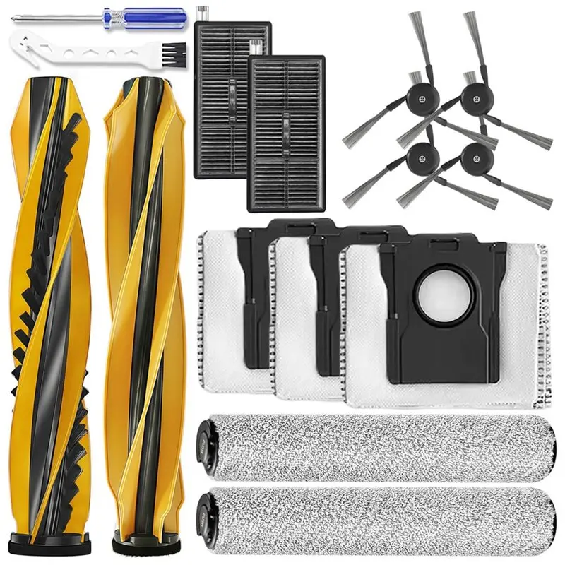【A88X】15PCS For Dreame Mova Z60 Ultra Robot Vacuum Cleaner Parts Main Brush Roller Mop Dust Bags Side Brush HEPA Filter