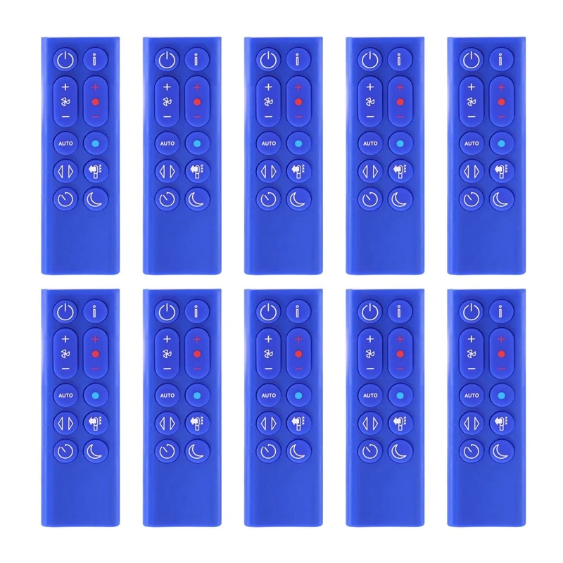 

10X Replacement Remote Control For Dyson HP04 HP05 HP06 HP09 Air Purifier Fan Heating And Cooling Fan (Blue)