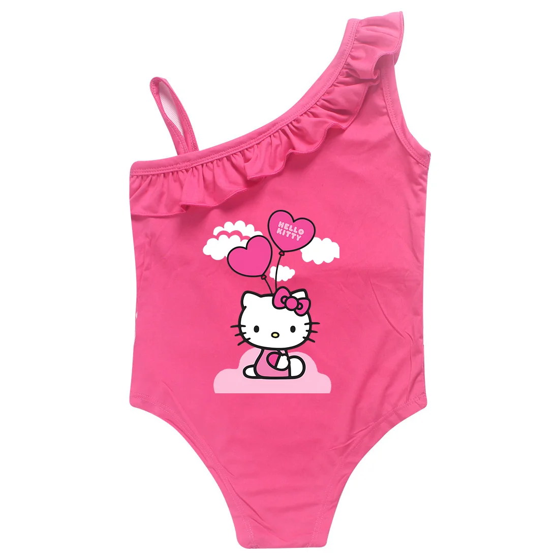 Cute Hello Kitty Toddler Baby One Piece Kids Girls Swimming outfit Children Swimwear SwimsuitBathing Suit 2-9Y