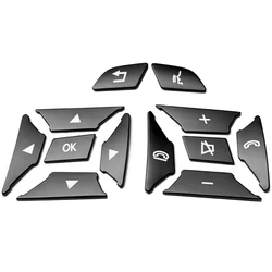 Black Steering Wheel Button Switch Trim Cover Sticker for Mercedes Benz A B C E Ml Gl Cla Gla Glk Sl Class W176 W212 W204